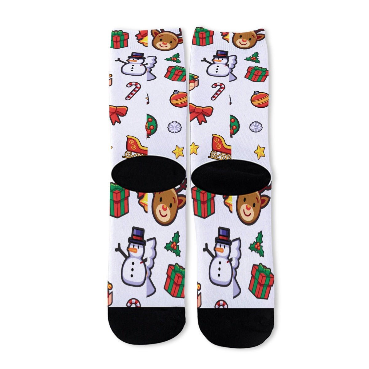 Unisex Long Socks - Traditional Pattern 2 - Festive Style