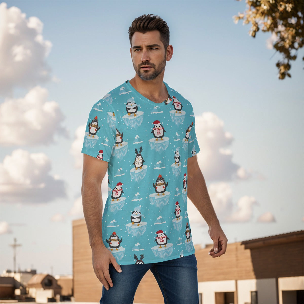 Mens Short Sleeve Christmas Tee -