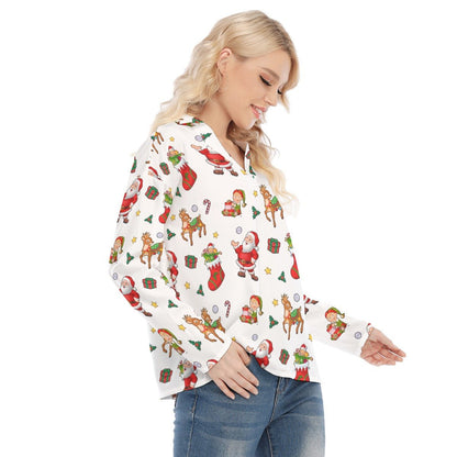 Women's Christmas Blouse - Traditional - Festive Style