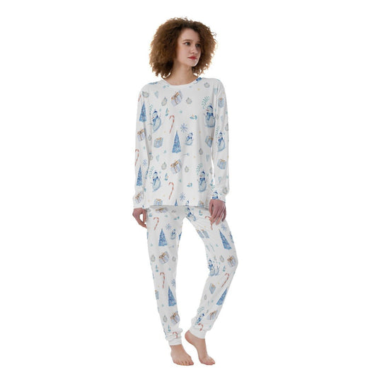 Women's Christmas Pyjamas - Blue - Festive Style