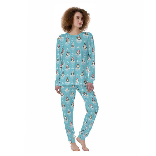 Women's Christmas Pyjamas - Icy Penguins - Festive Style
