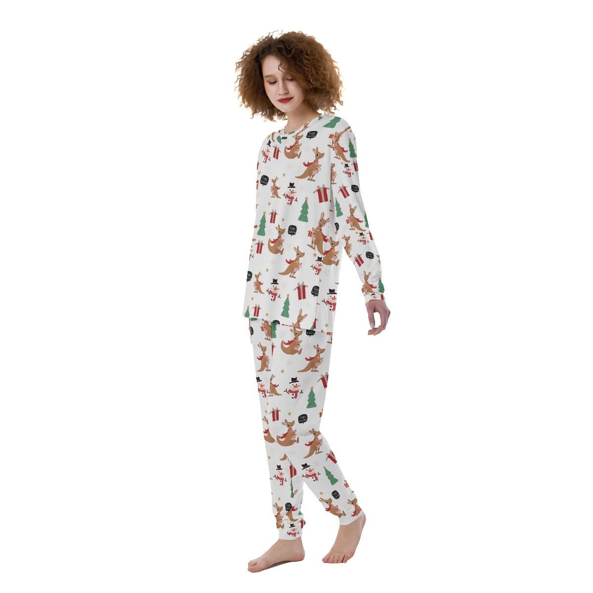 Women's Christmas Pyjamas - Kangaroos - Festive Style