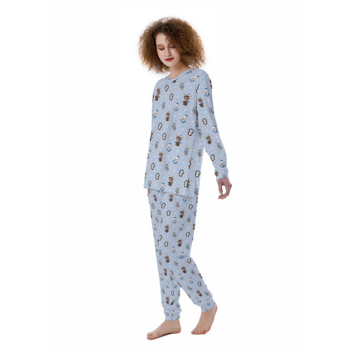 Women's Christmas Pyjamas - Polar Blue - Festive Style