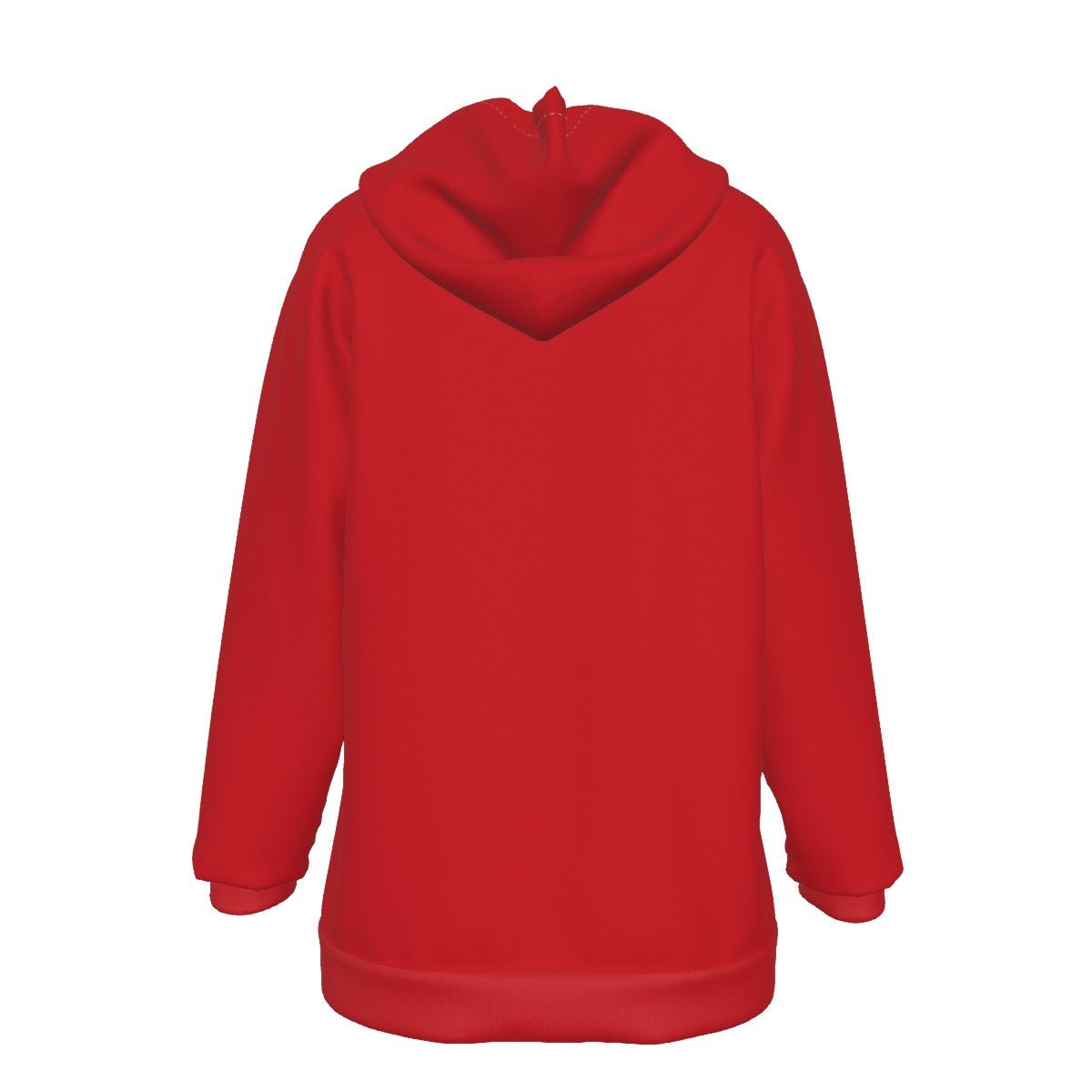 Women's Fleece Christmas Hoodie - Merry Christmas - Red - Festive Style