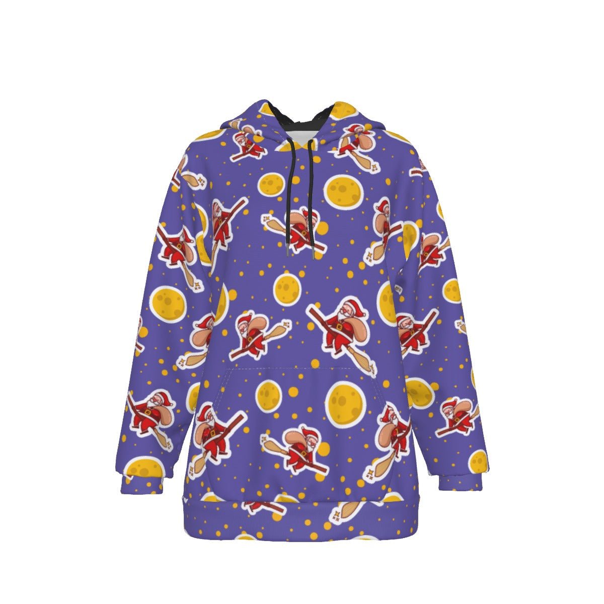 Women's Fleece Christmas Hoodie - Santa Witch - Festive Style