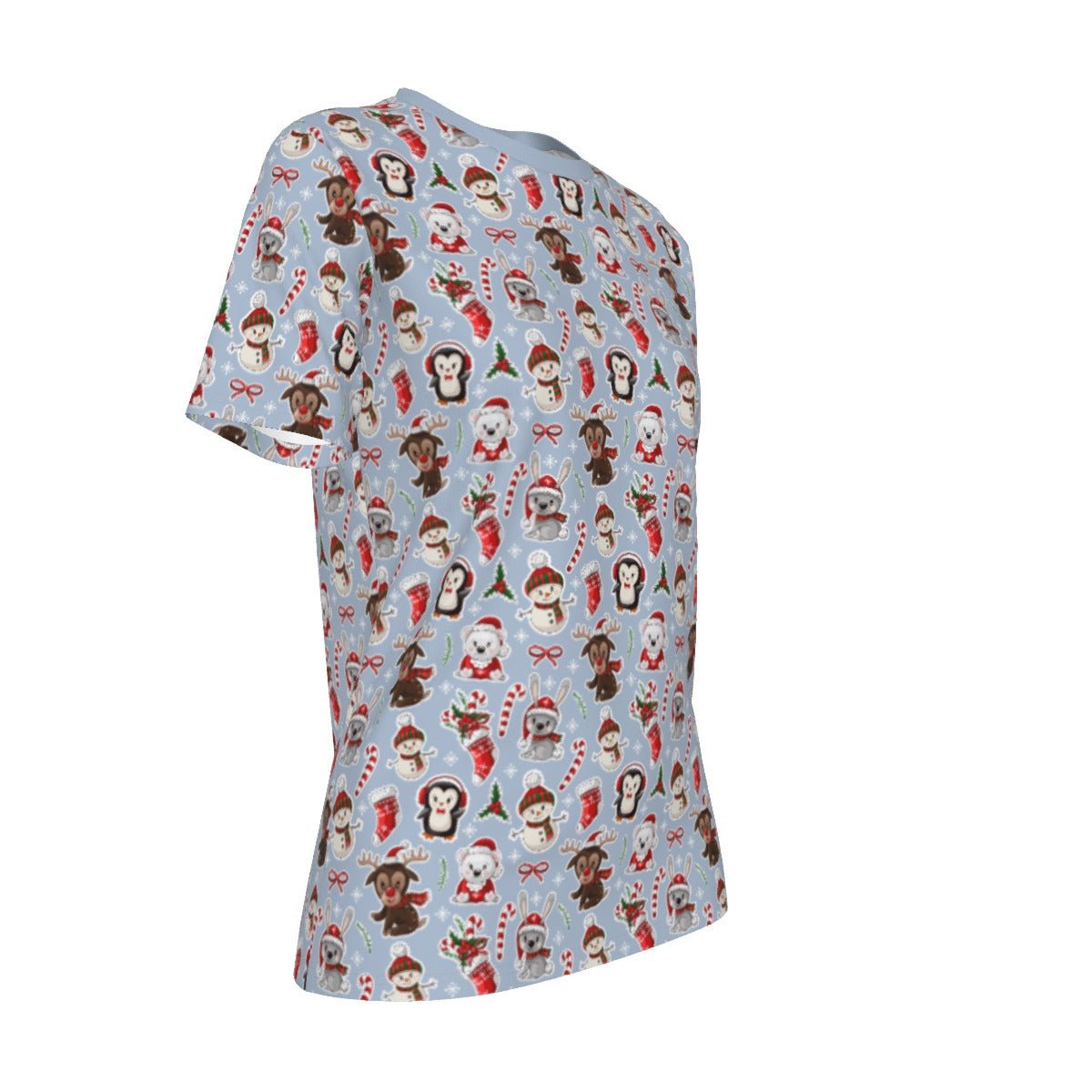 Women's Short Sleeve Christmas Tee - Polar Kawaii - Festive Style