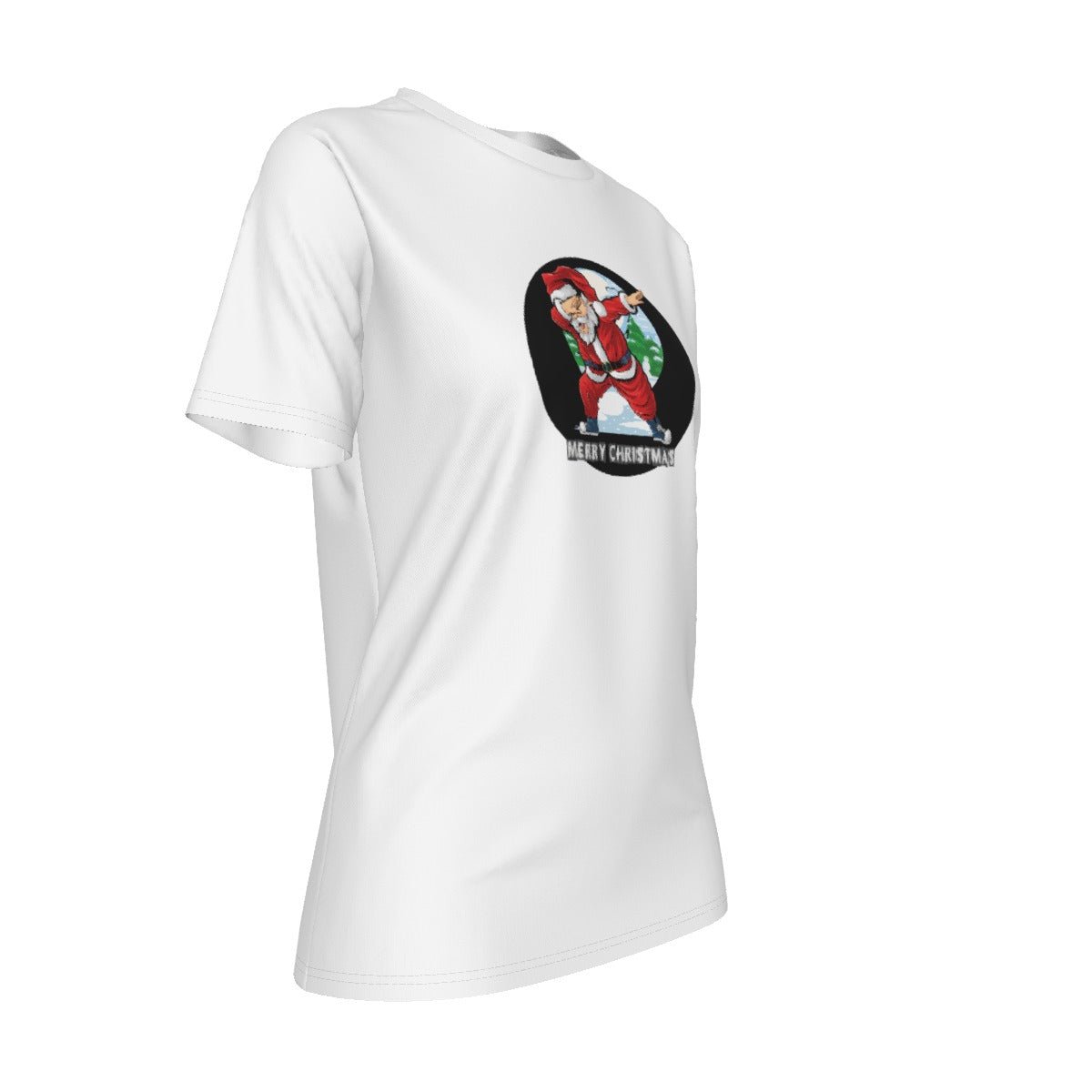 Women's Short Sleeve Christmas Tee - Santa Dab Logo - Festive Style
