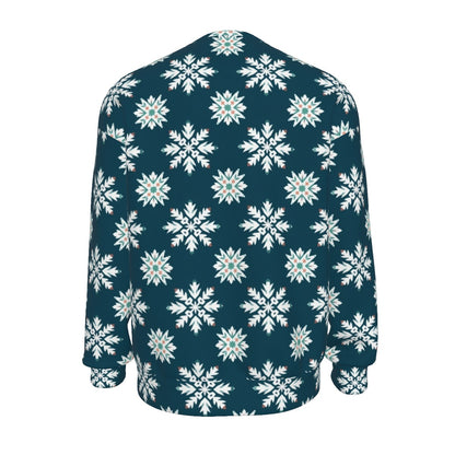 Women's Christmas Sweater - Blue Snowflake