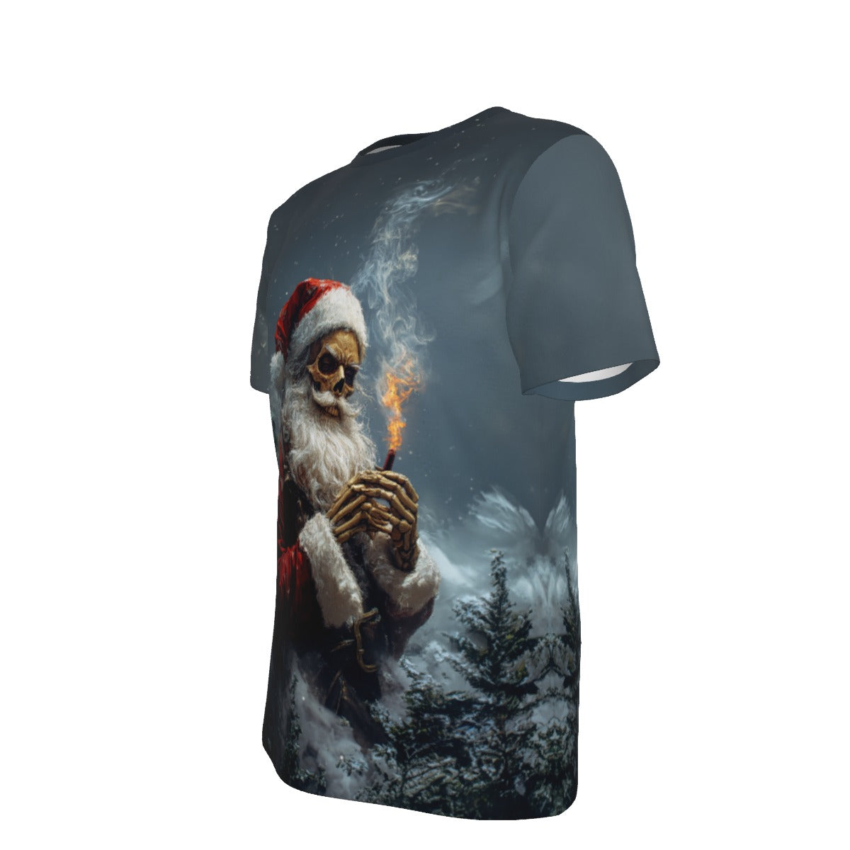 Mens Short Sleeve Christmas Tee - SkeleSanta