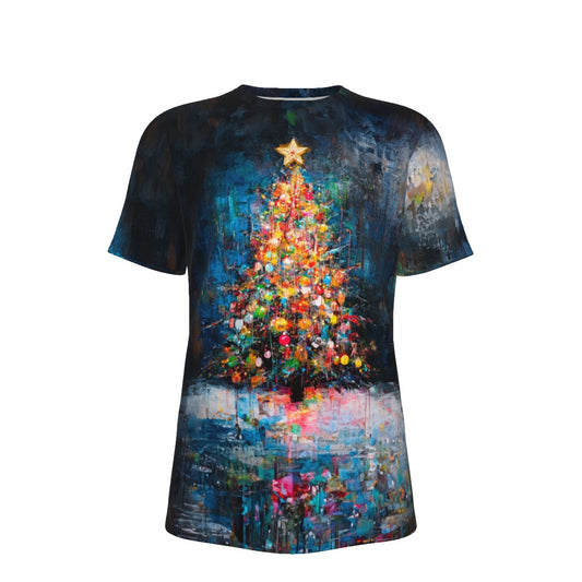 Men's Short Sleeve Christmas Tee - Canvas Tree
