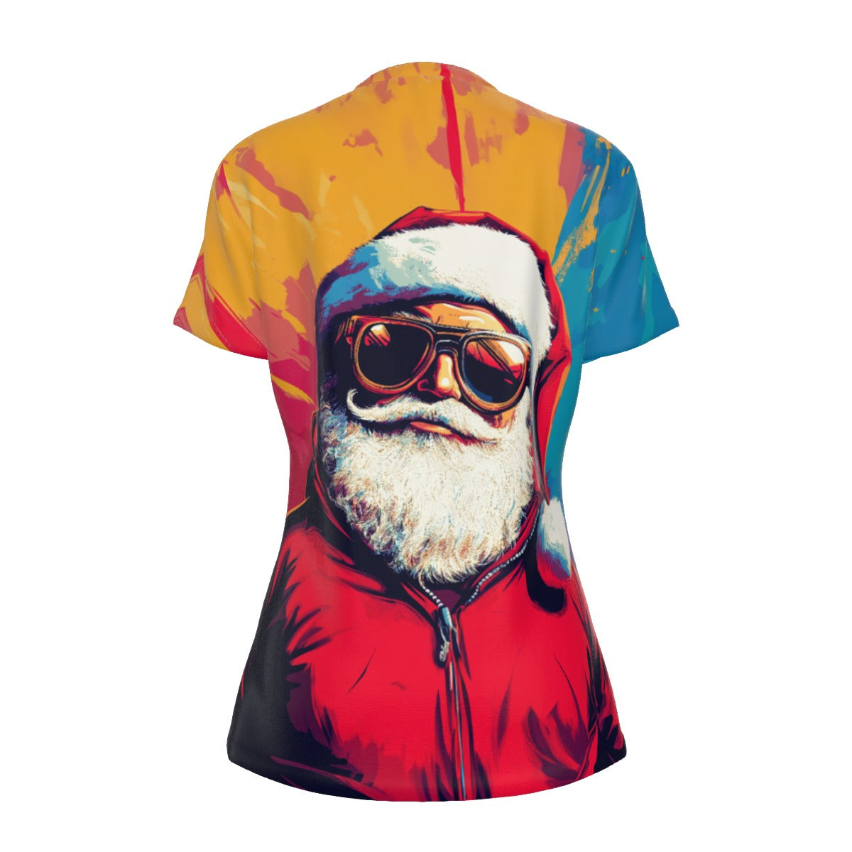 Women's Short Sleeve Christmas Tee - Bold Santa