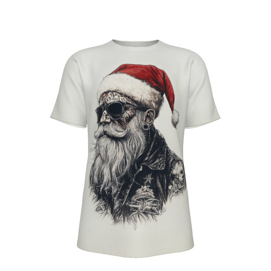 Mens Short Sleeve Christmas Tee - Santa Tattoo