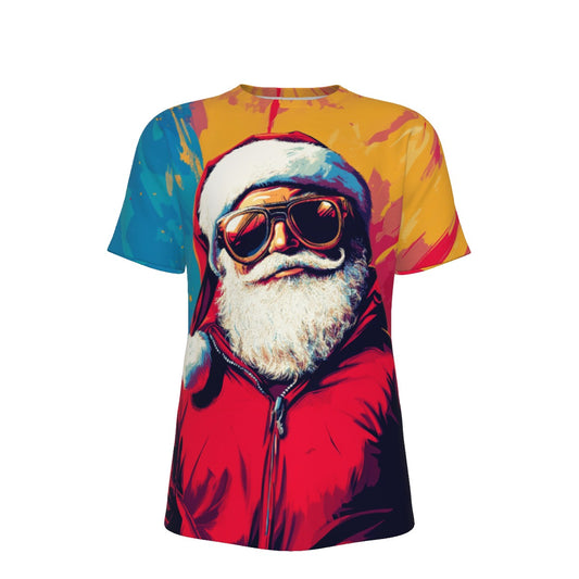 Mens Short Sleeve Christmas Tee - Bold Santa