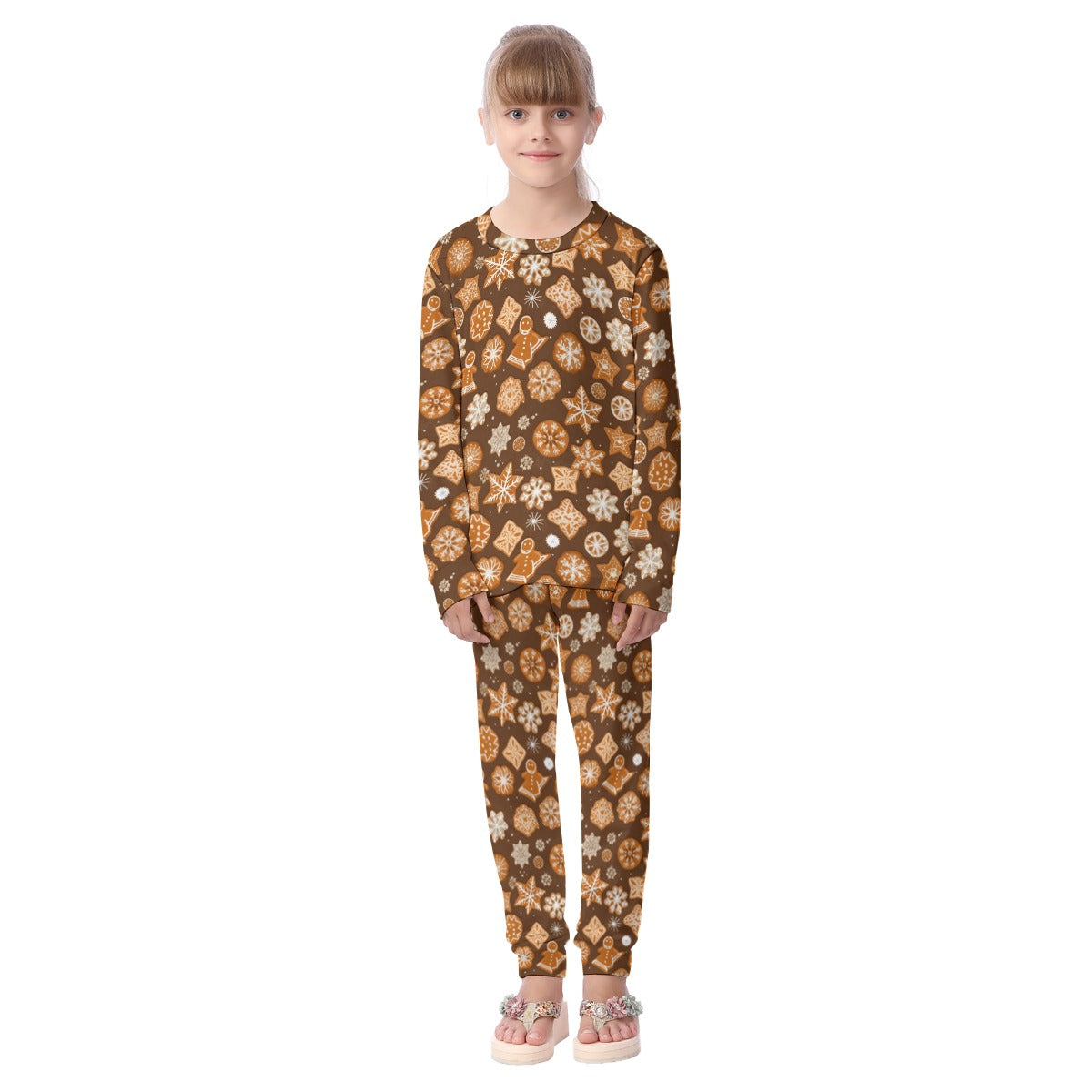 Kids Christmas Pyjama Set - Gingerbread