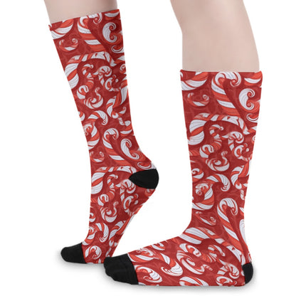 Unisex Long Socks - Candy Canes