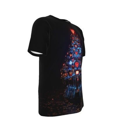 Mens Short Sleeve Christmas Tee - Bright Lights