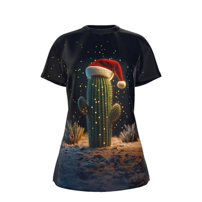 Women's Short Sleeve Christmas Tee - Cactus