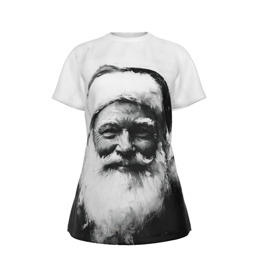 Women's Short Sleeve Christmas Tee -  Charcoal