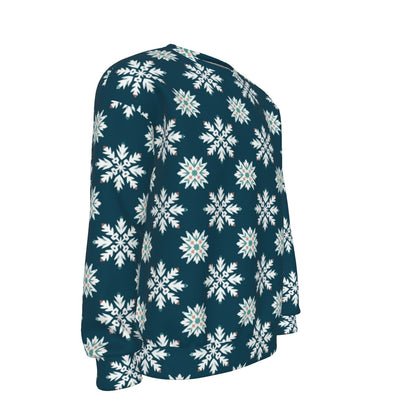 Women's Christmas Sweater - Blue Snowflake