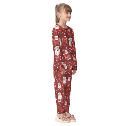 Kids Christmas Pyjama Set - Red Santas