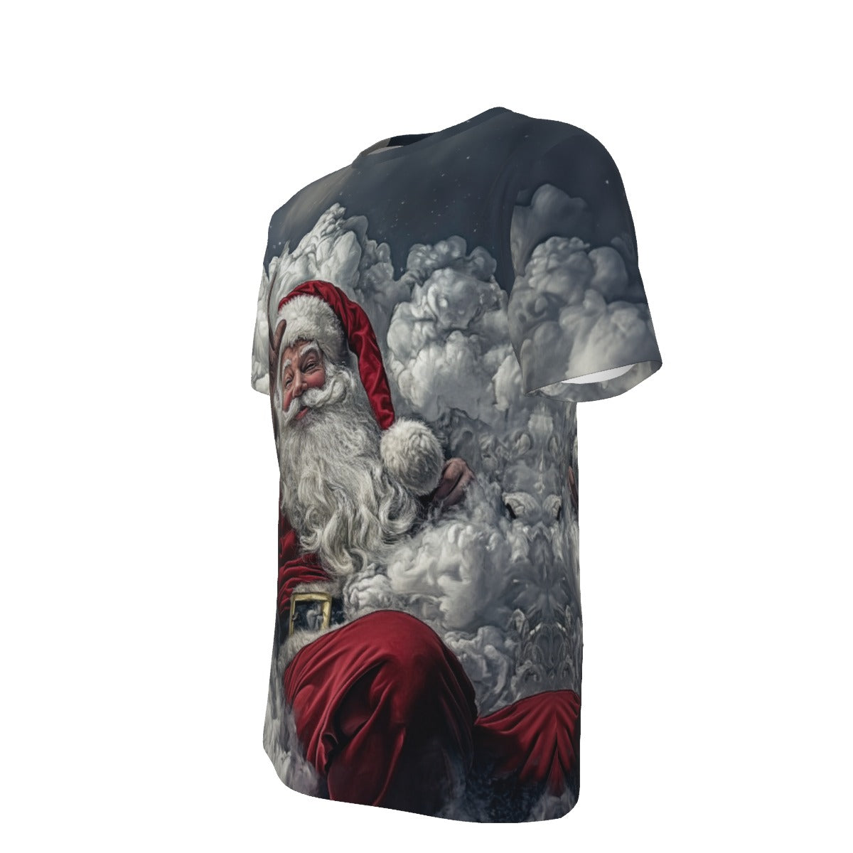 Mens Short Sleeve Christmas Tee - In the Clouds