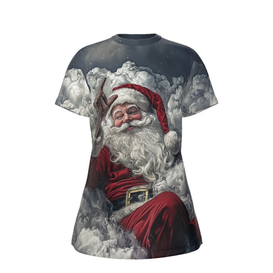 Women's Short Sleeve Christmas Tee - In the Clouds