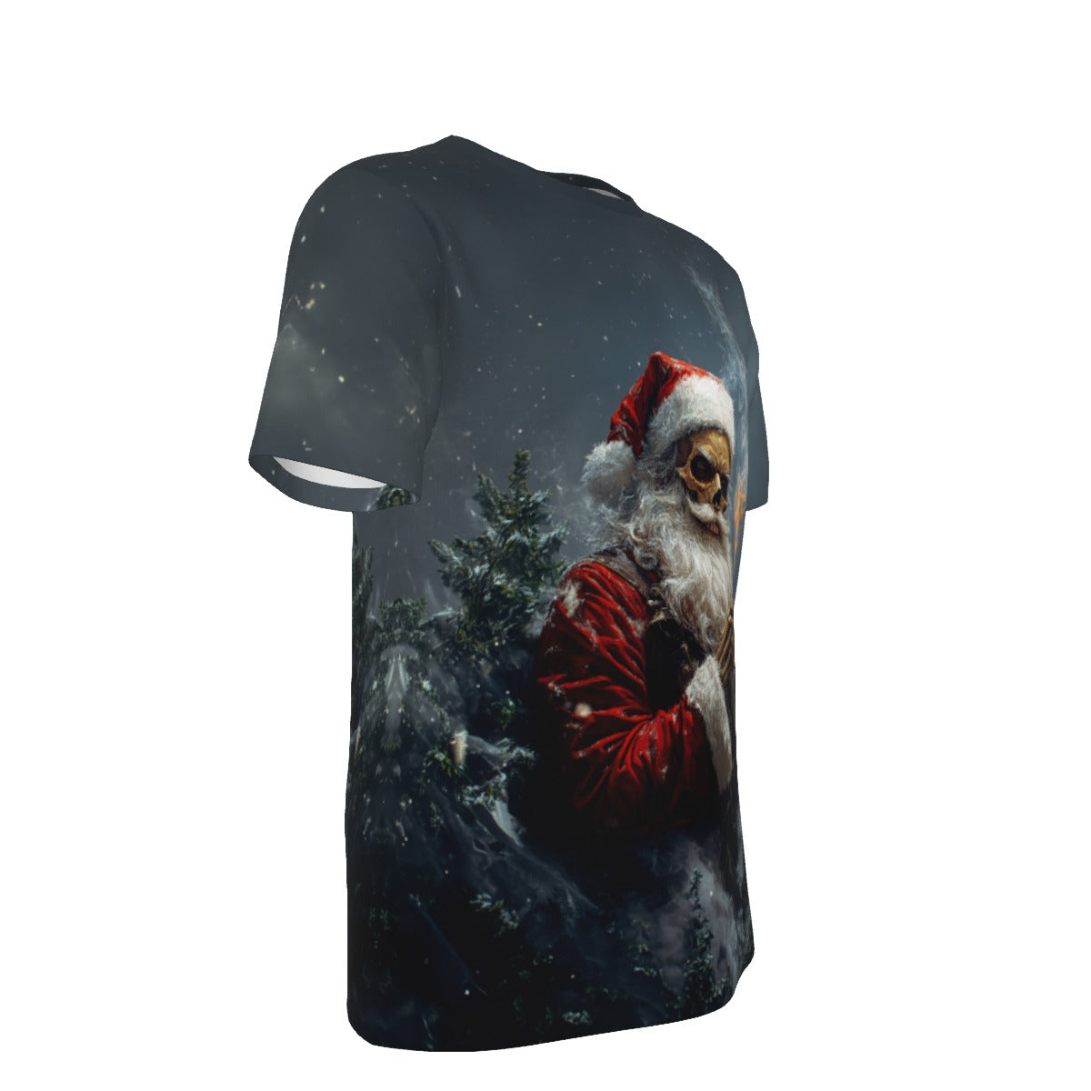 Mens Short Sleeve Christmas Tee - SkeleSanta