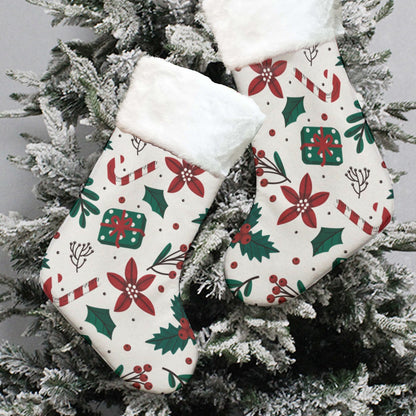 Christmas Sock - Christmas White Pattern