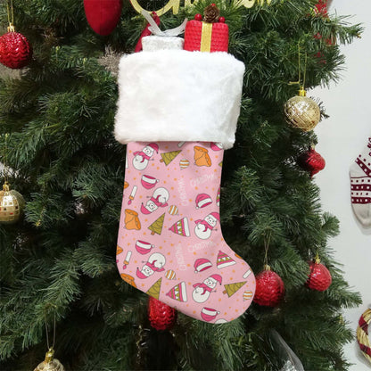 Christmas Sock - Pink Pattern