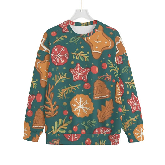 Women's Christmas Sweater - Green Pattern