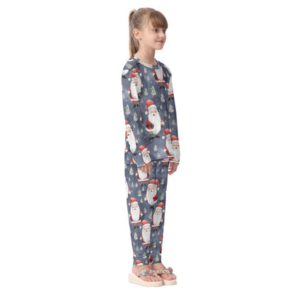 Kids Christmas Pyjama Set -  Blue Santas