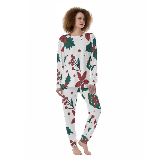 Women's Christmas Pyjamas - Christmas White Pattern