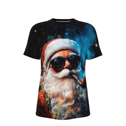 Mens Short Sleeve Christmas Tee - Pipe o Claus