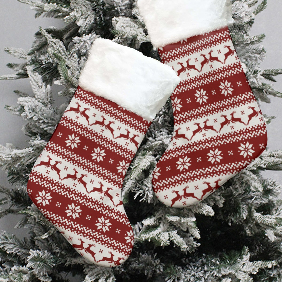 Christmas Sock - Red Traditional Pattern