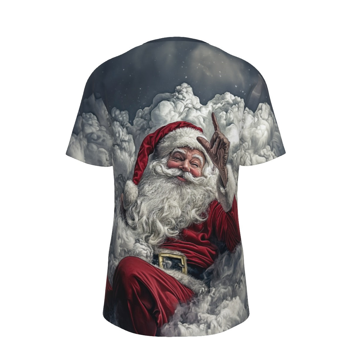 Mens Short Sleeve Christmas Tee - In the Clouds