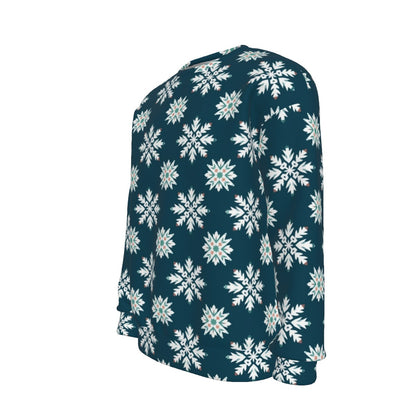 Women's Christmas Sweater - Blue Snowflake