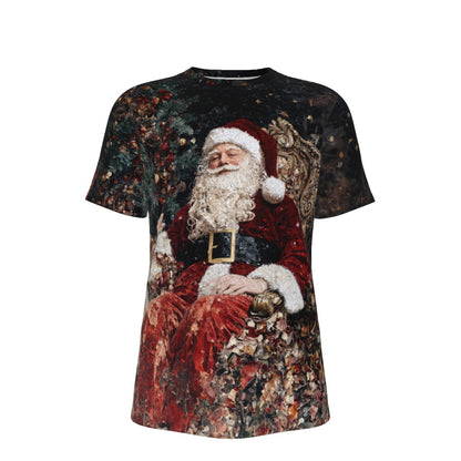 Mens Short Sleeve Christmas Tee - Textured Painting