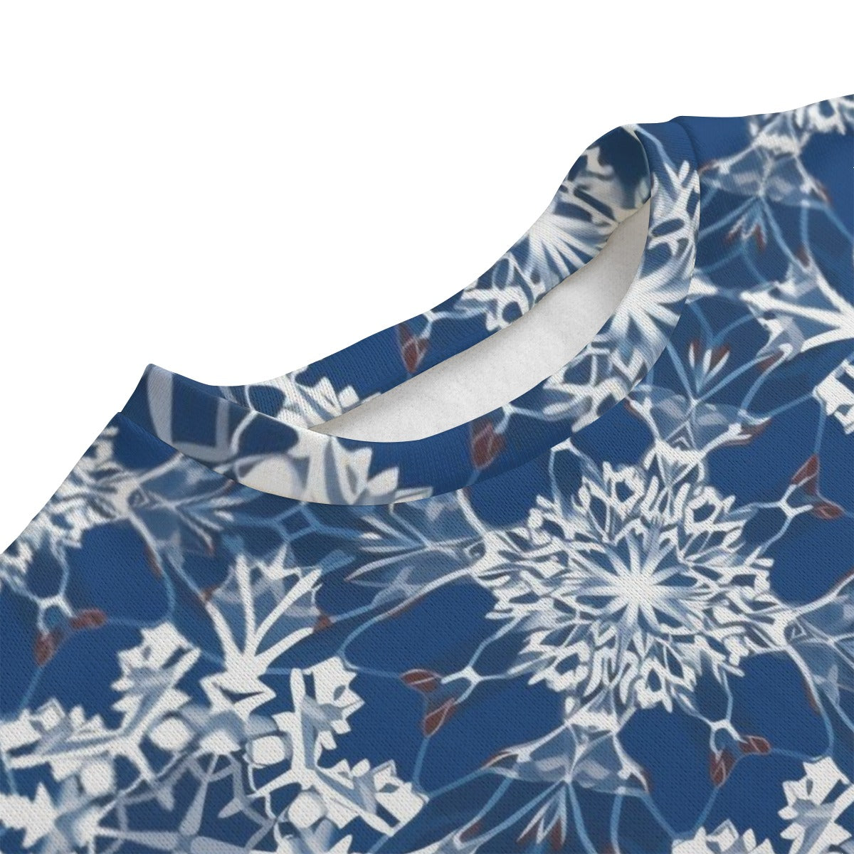 Women's Christmas Sweater - Dark Blue Snowflake