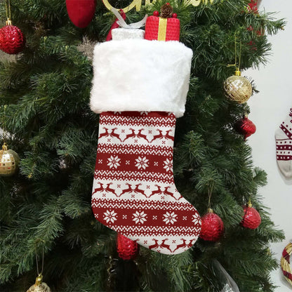 Christmas Sock - Red Traditional Pattern