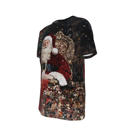 Mens Short Sleeve Christmas Tee - Textured Painting