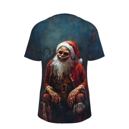 Mens Short Sleeve Christmas Tee - Demonic Santa