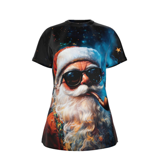 Women's Short Sleeve Christmas Tee - Pipe o Claus