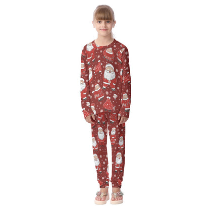 Kids Christmas Pyjama Set - Red Santas