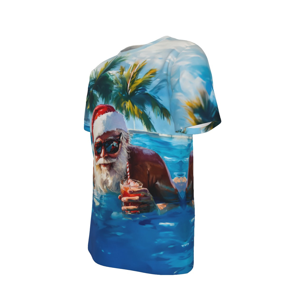 Mens Short Sleeve Christmas Tee - Tropical