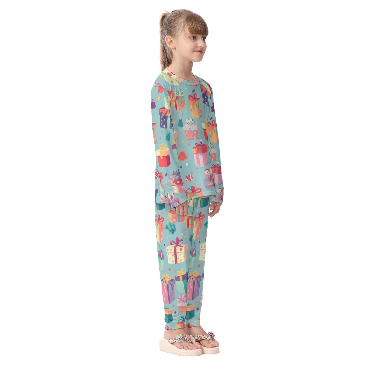 Kids Christmas Pyjama Set - Multi Presents