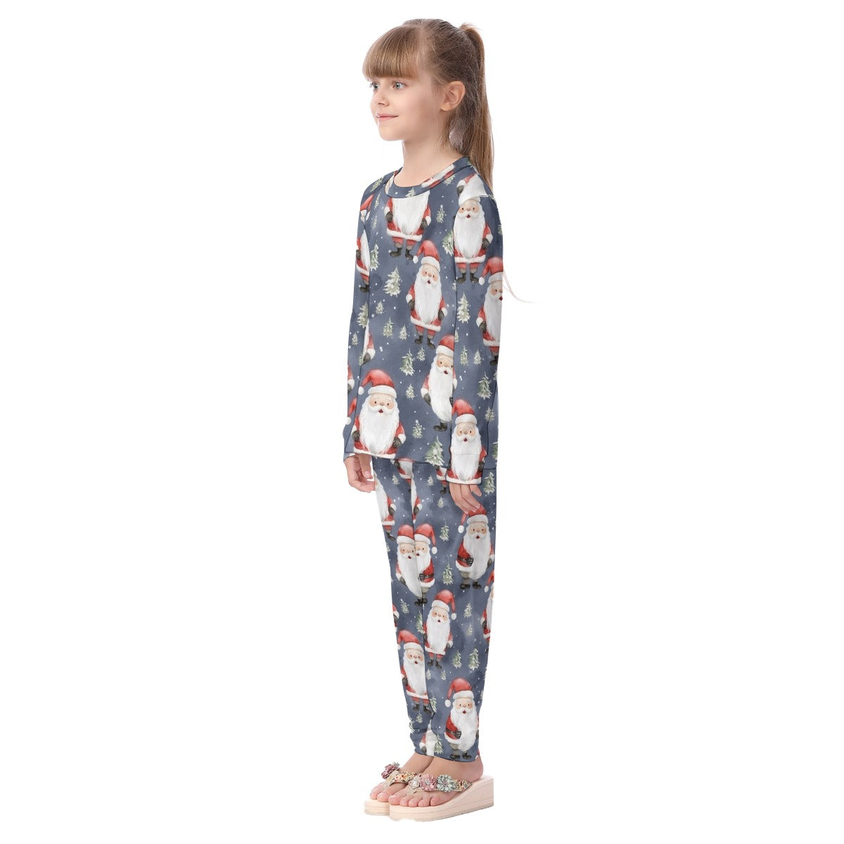 Kids Christmas Pyjama Set -  Blue Santas