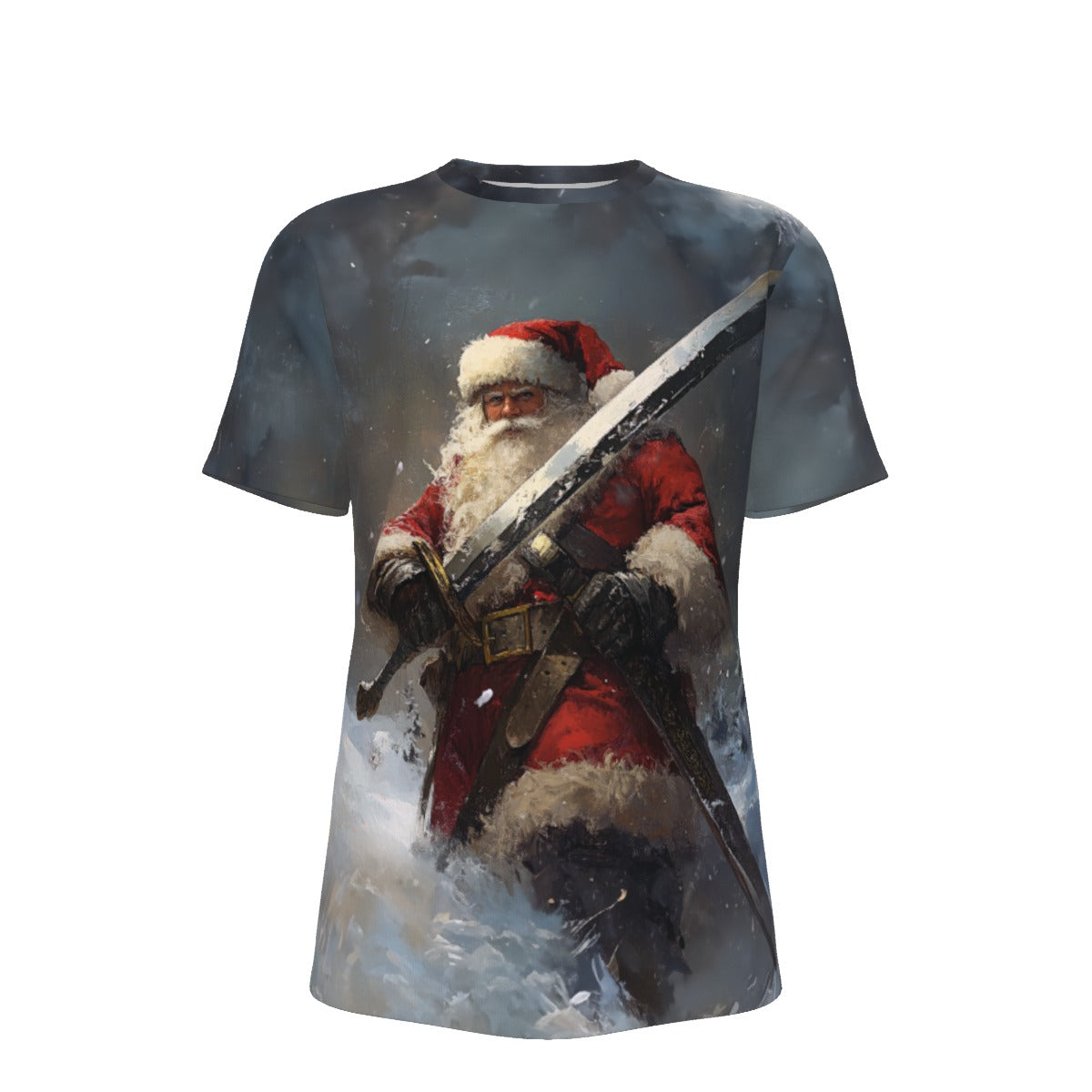 Mens Short Sleeve Christmas Tee - Santa the Hunter