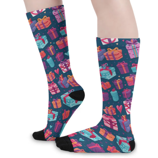 Unisex Long Socks - Multi Presents 3