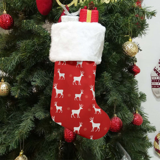 Christmas Sock - Red Reindeer