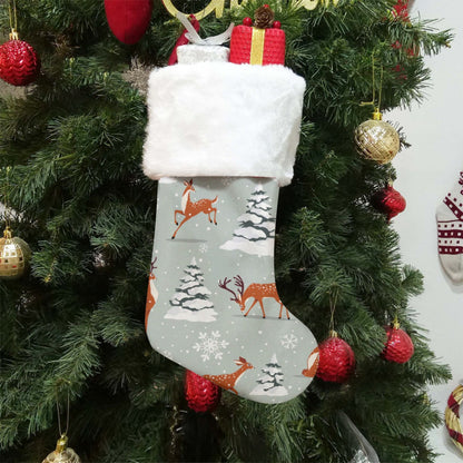 Christmas Sock - Deers and Trees